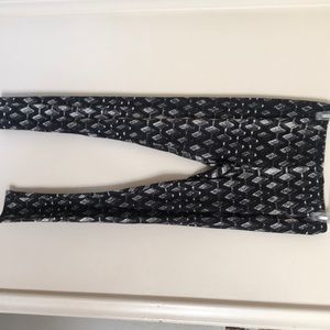 Pink rose black and white leggings super soft